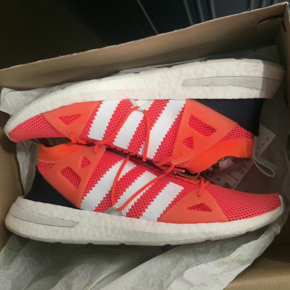 Adidas Arkyn Orange Black and White Womens Sneakers Sz 9.5